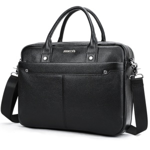 Geanta laptop, piele naturala, JERMYN'S Austin, neagra
