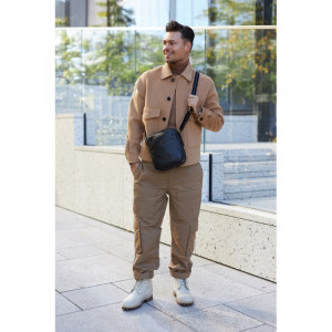 Geanta messenger barbati PETERSON Noah din piele naturala neagra - Img 12