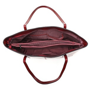Geanta shopper dama din piele naturala rosie JERMYN'S Sheryl - Img 8