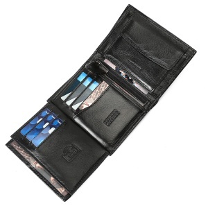 Portofel barbati JERMYN'S Rimini RFID din piele naturala neagra - Img 6