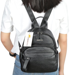 Rucsac dama din piele naturala neagra JERMYN'S Aphrodite - Img 4