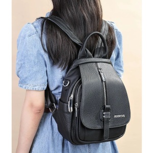 Rucsac dama din piele naturala neagra JERMYN'S Electra - Img 8