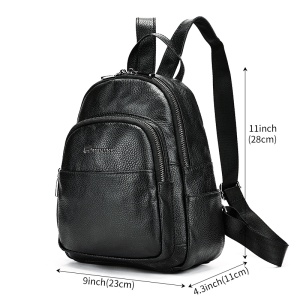 Rucsac dama din piele naturala neagra JERMYN'S Parma - Img 8