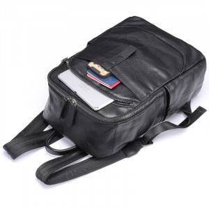 Rucsac din piele naturala neagra JERMYN'S Cooper - Img 11