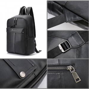 Rucsac din piele naturala neagra JERMYN'S Luton - Img 9