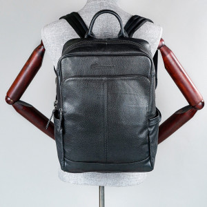 Rucsac din piele naturala neagra JERMYN'S Newport - Img 6