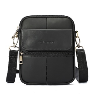 Borseta barbati din piele naturala JERMYN'S York, neagra, slim - Img 3