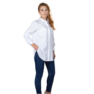 Camasa alba dama oversize din poplin Luxury Classic Fit EASY IRON - Img 5