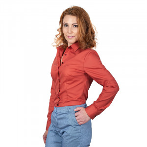 Camasa office dama maro coniac - Luxury Slim Fit EASY IRON - Img 4