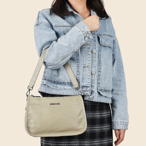 Geanta dama JERMYN'S Alice, piele naturala, gri - Img 12