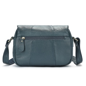 Geanta dama JERMYN'S Sophia, piele naturala, albastru petrol, casual - Img 6