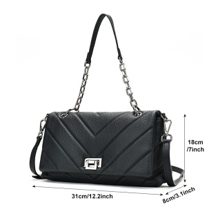 Geanta dama, piele naturala, JERMYN'S Almeira, neagra - Img 8