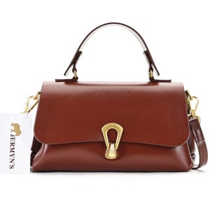Geanta dama, piele naturala, JERMYN'S Evora, maro caramel - Img 3