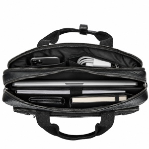 Geanta laptop, JERMYN'S Auckland, piele naturala neagra - Img 8