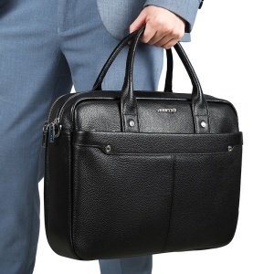 Geanta laptop, piele naturala, JERMYN'S Austin, neagra - Img 6