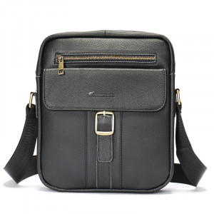 Geanta messenger barbati din piele naturala neagra JERMYN'S Cambridge - Img 5