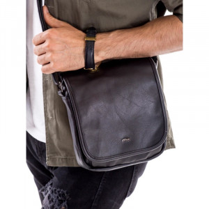 Geanta neagra messenger barbati CAVALDI Fabian - Img 7