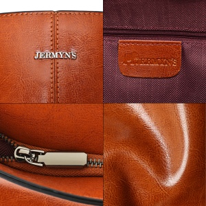 Geanta shopper dama din piele naturala maro JERMYN'S Sheryl - Img 5