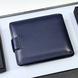 Portofel slim barbati JERMYN'S Bergamo RFID din piele naturala bleumarin cu inchidere prin capsa - Img 3