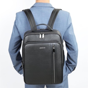 Rucsac laptop barbati, piele naturala, JERMYN'S Colorado, negru - Img 4