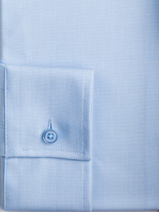 Camasa office dama din poplin bleu EASY IRON Exclusive Slim Fit - Img 3