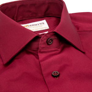 Camasa regular grena barbati Luxury Classic Fit EASY IRON - Img 2