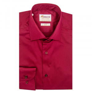 Camasa regular grena barbati Luxury Classic Fit EASY IRON - Img 3