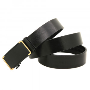 Curea barbati din piele naturala neagra JERMYN'S Bryan cu catarama automata - Img 2