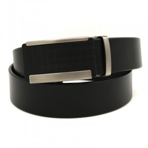 Curea barbati din piele naturala neagra JERMYN'S Hunter cu catarama automata - Img 2