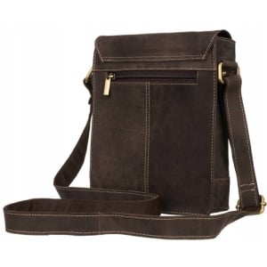 Geanta crossbody barbati ALWAYS WILD Carson din piele naturala maro - Img 3