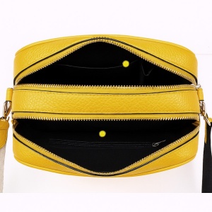 Geanta dama din piele naturala galbena JERMYN'S Roma - Img 7