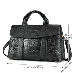 Geanta dama JERMYN'S Antonia, piele naturala, neagra, eleganta - Img 10