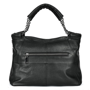 Geanta dama JERMYN'S Julia, piele naturala, neagra - Img 5