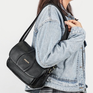 Geanta dama JERMYN'S Sophia, piele naturala, neagra, casual - Img 5