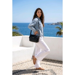 Geanta dama JERMYN'S Sophia, piele naturala, neagra, casual - Img 9