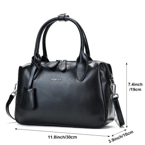 Geanta dama, piele naturala, JERMYN'S Madeira, neagra - Img 6