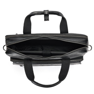 Geanta laptop 17", JERMYN'S Nelson, piele naturala neagra - Img 8
