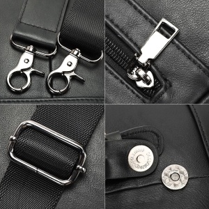 Geanta messenger barbati, piele naturala, JERMYN'S Bristol, neagra - Img 11