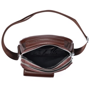 Geanta messenger barbati, piele naturala, JERMYN'S Lincoln, maro - Img 8