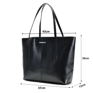 Geanta shopper dama din piele naturala neagra JERMYN'S Sheryl - Img 9