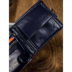 Portofel casual barbati ROVICKY Tommy slim RFID din piele naturala bleumarin navy si grena - Img 15