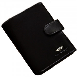 Portofel premium barbati PETERSON RFID Leon din piele naturala neagra cu inchidere prin capsa - Img 11