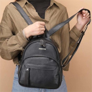 Rucsac dama din piele naturala neagra JERMYN'S Aphrodite - Img 6
