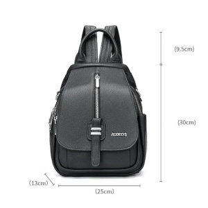 Rucsac dama din piele naturala neagra JERMYN'S Electra - Img 10
