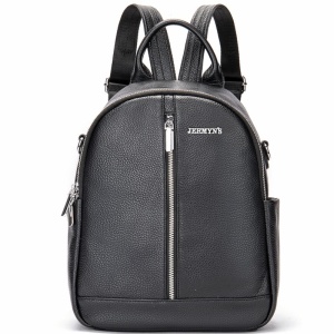 Rucsac dama din piele naturala neagra JERMYN'S Gloria