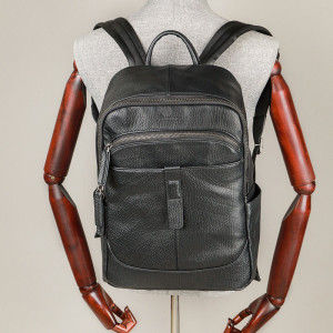 Rucsac din piele naturala neagra JERMYN'S Cooper - Img 3