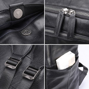 Rucsac din piele naturala neagra JERMYN'S Cooper - Img 13