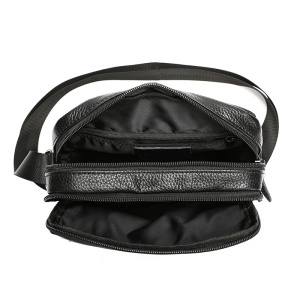 Borseta barbati din piele naturala JERMYN'S Brisbane, neagra - Img 5