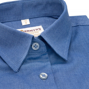 Camasa albastra premium dama Oxford Luxury Slim Fit EASY IRON - Img 2