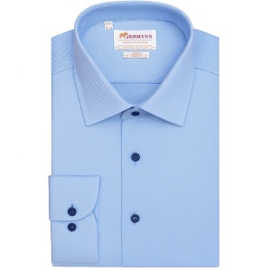 Camasa office barbati, regular, Diagonal Luxury Classic, Fit EASY IRON, bleu - Img 2